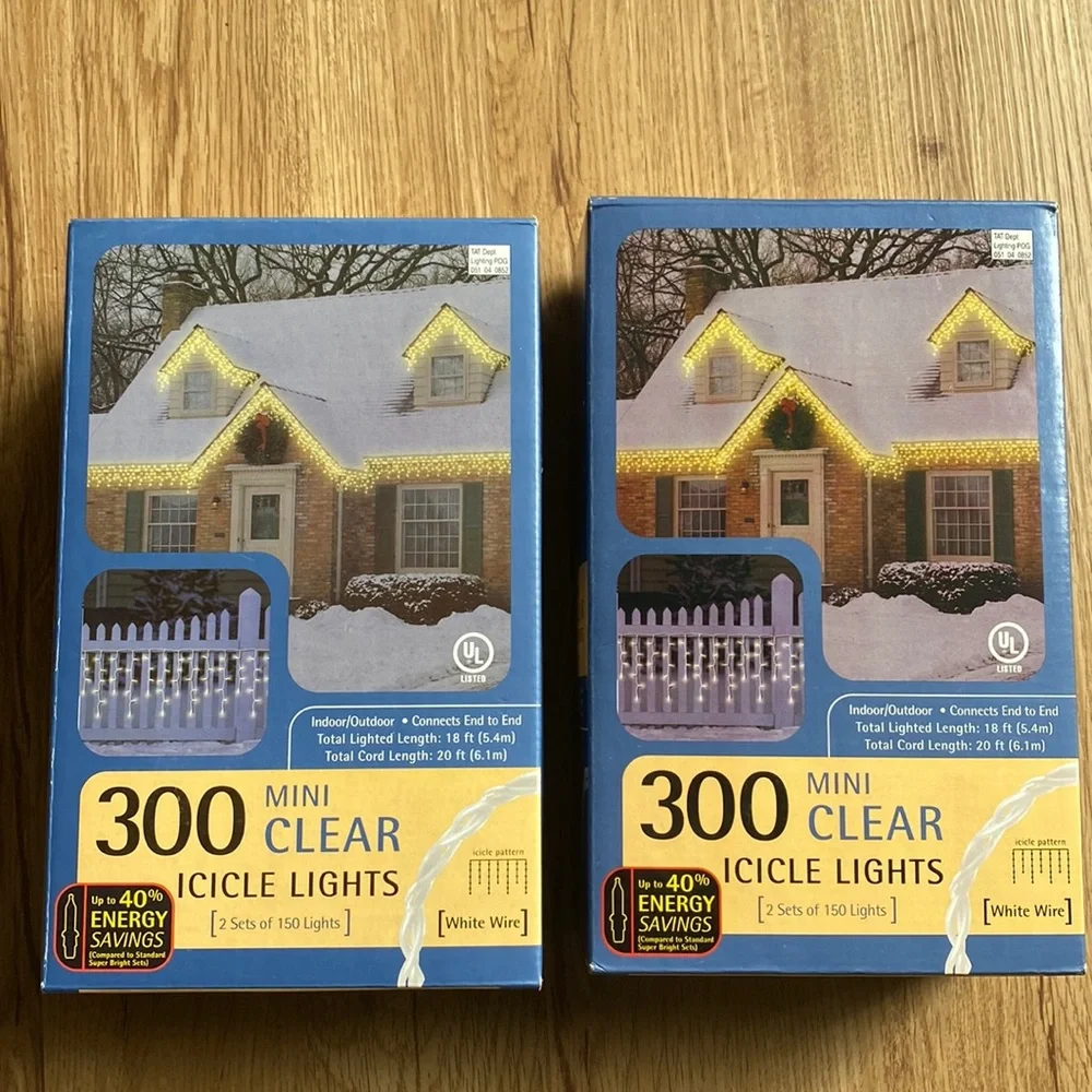 NEW 2 box of icicle lights